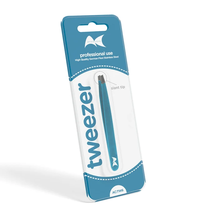 Unbranded — Artists Choice Slant Tip Tweezer Blue