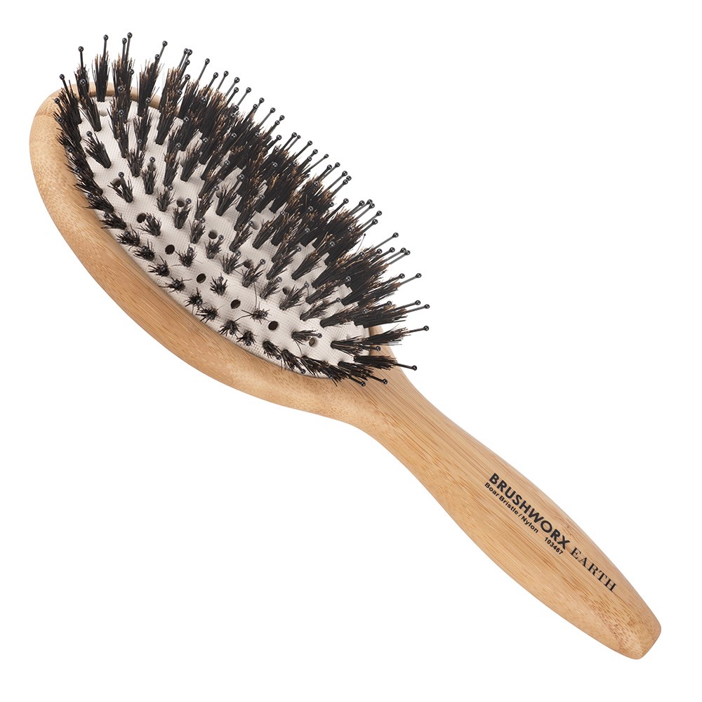 Unbranded — Brushworx Earth Bamboo Aerated Oval Cushion Brush 103467