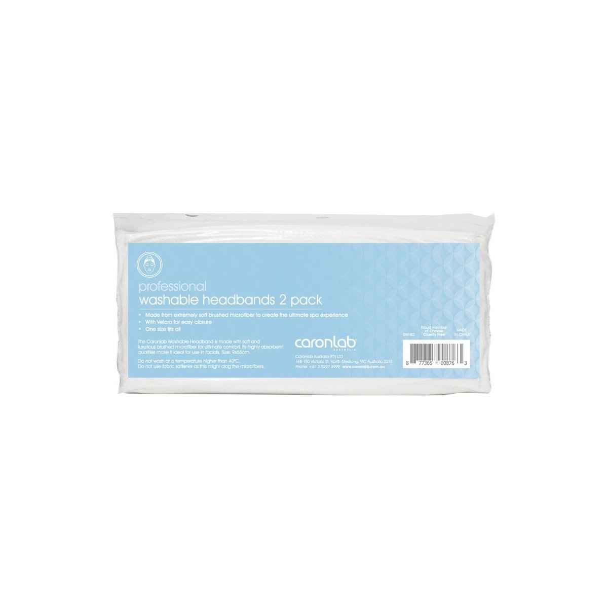 Caron — Caron Washable Headband White 2pk