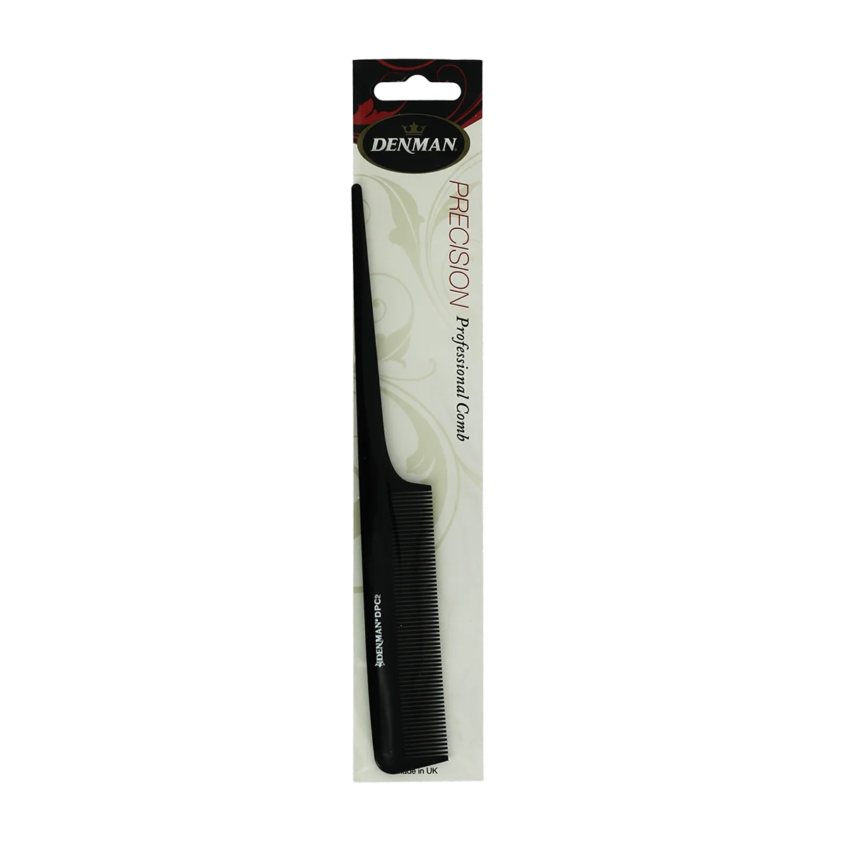 Denman — Denman DPC2 Precision Pin-Tail Comb Black 213mm