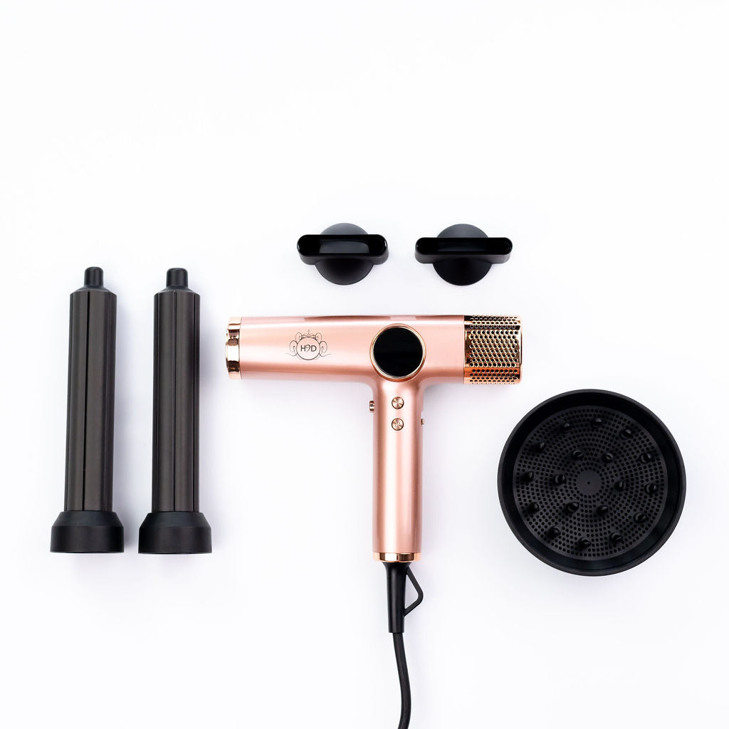 H2D — H2D Xtreme Four In One Hair Dryer + Styler Rosegold