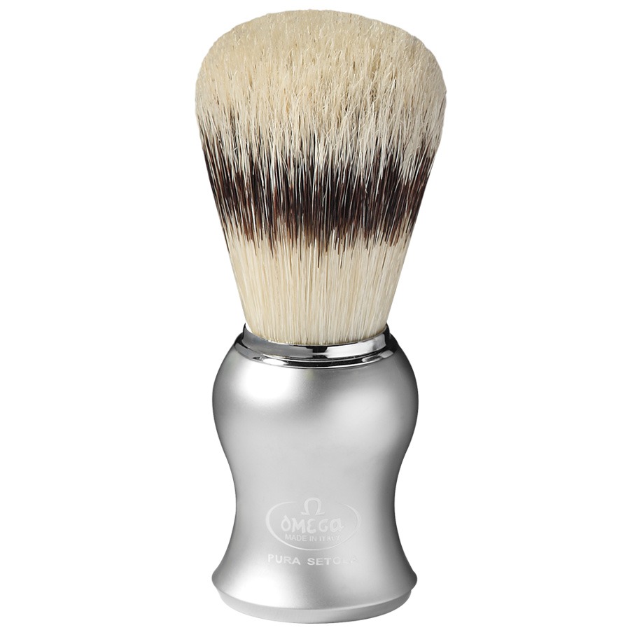 Unbranded — Omega Silver Handle 100% Boar Bristle Shaving Brush SB81229