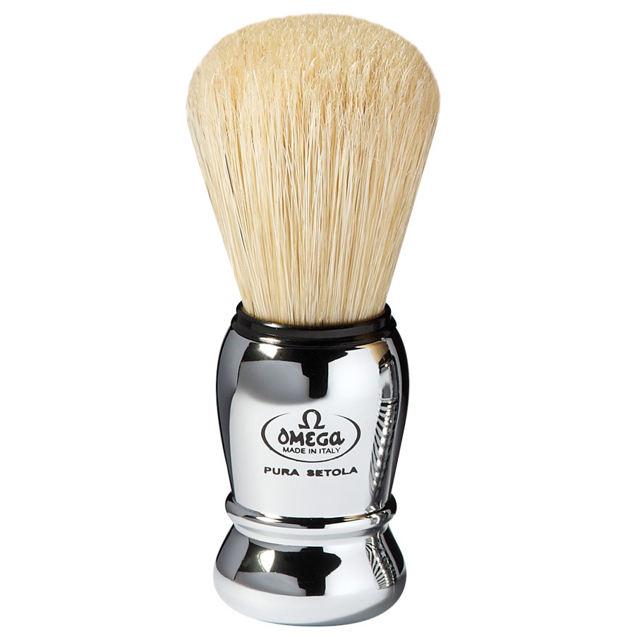 Unbranded — Omega Silver Handle Shave Brush Boar Bristle SB10029