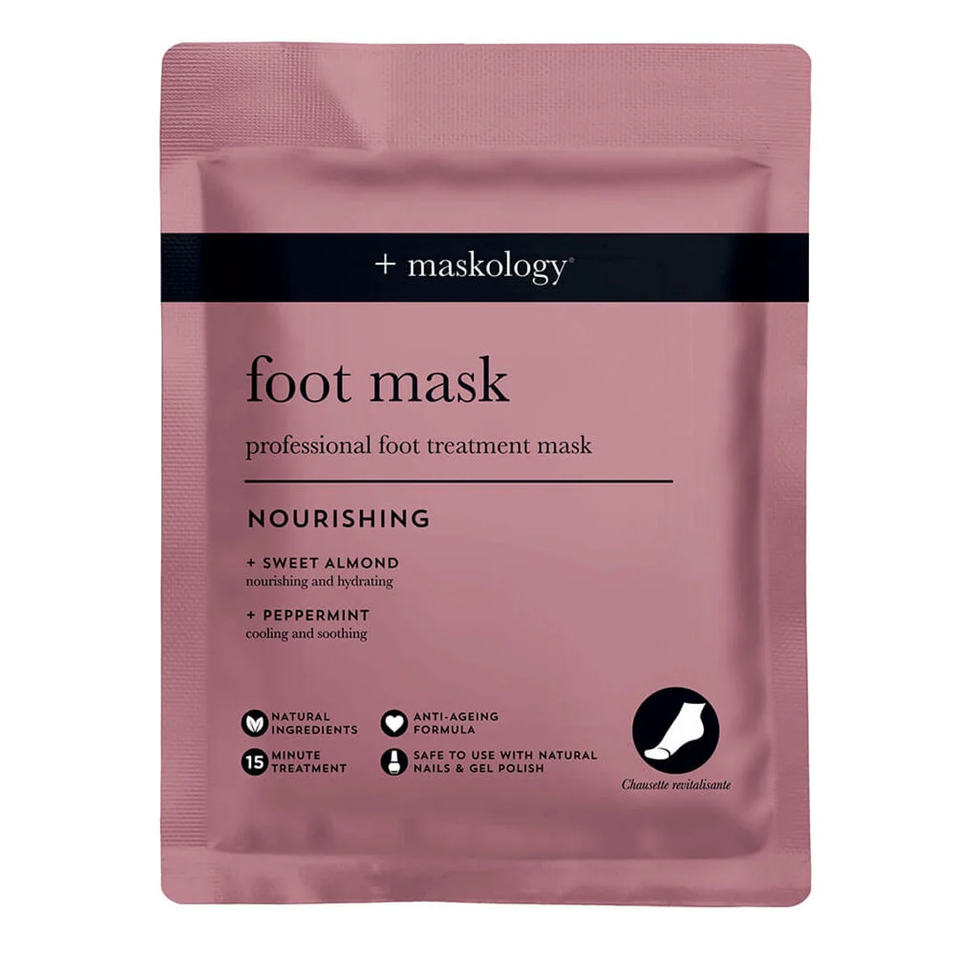 Maskology — Maskology Nourishing Foot Mask Sweet Almond + Pepperment 1 Pair 17g