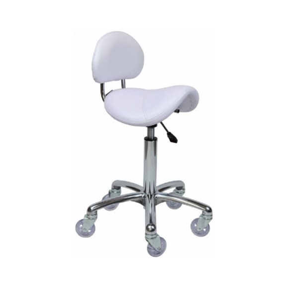 Joiken — Joiken Saddle-With Back-Chrome Base Clear Wheels-(Black Upholstery) 43510CC