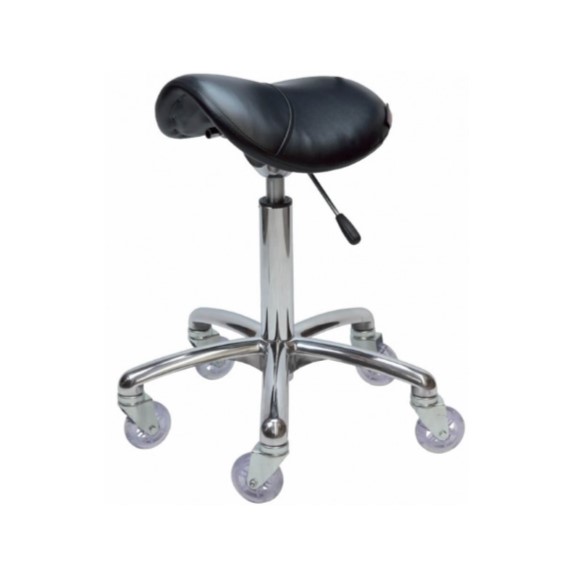 Joiken — Joiken Saddle-No Back-Chrome Base Clear Wheels(Tan Upholstery)